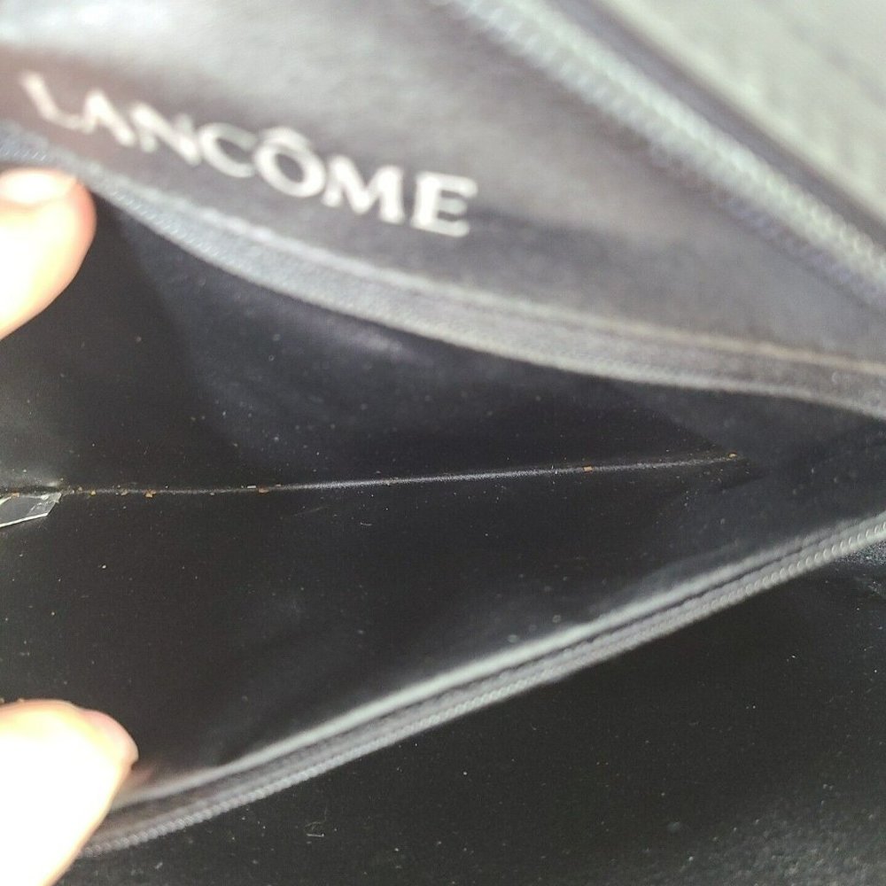 Lancome Paris Womens Single Strap Purse Tote Travel Bag Charcoal Black - Picture 4 of 10